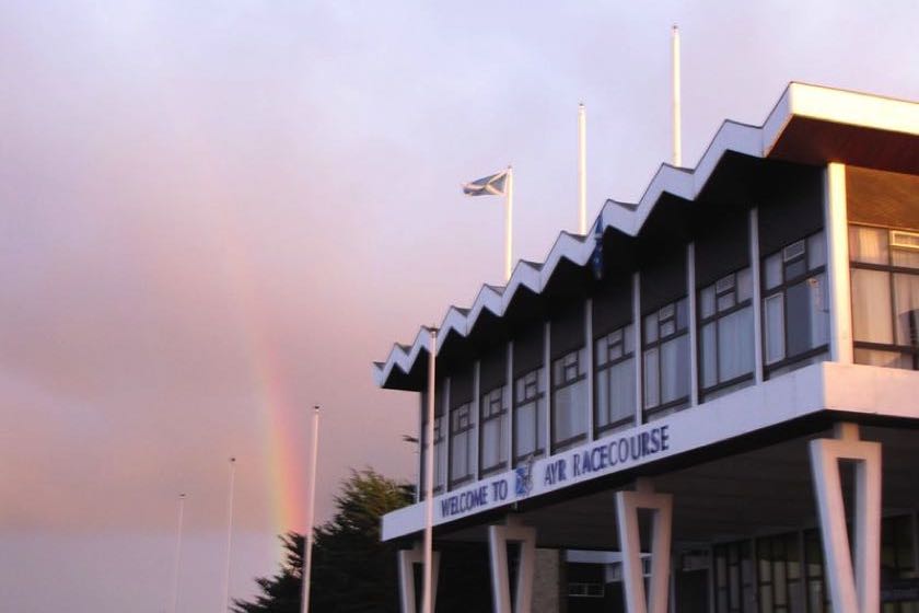 A rainbow at Ayr Racecourse